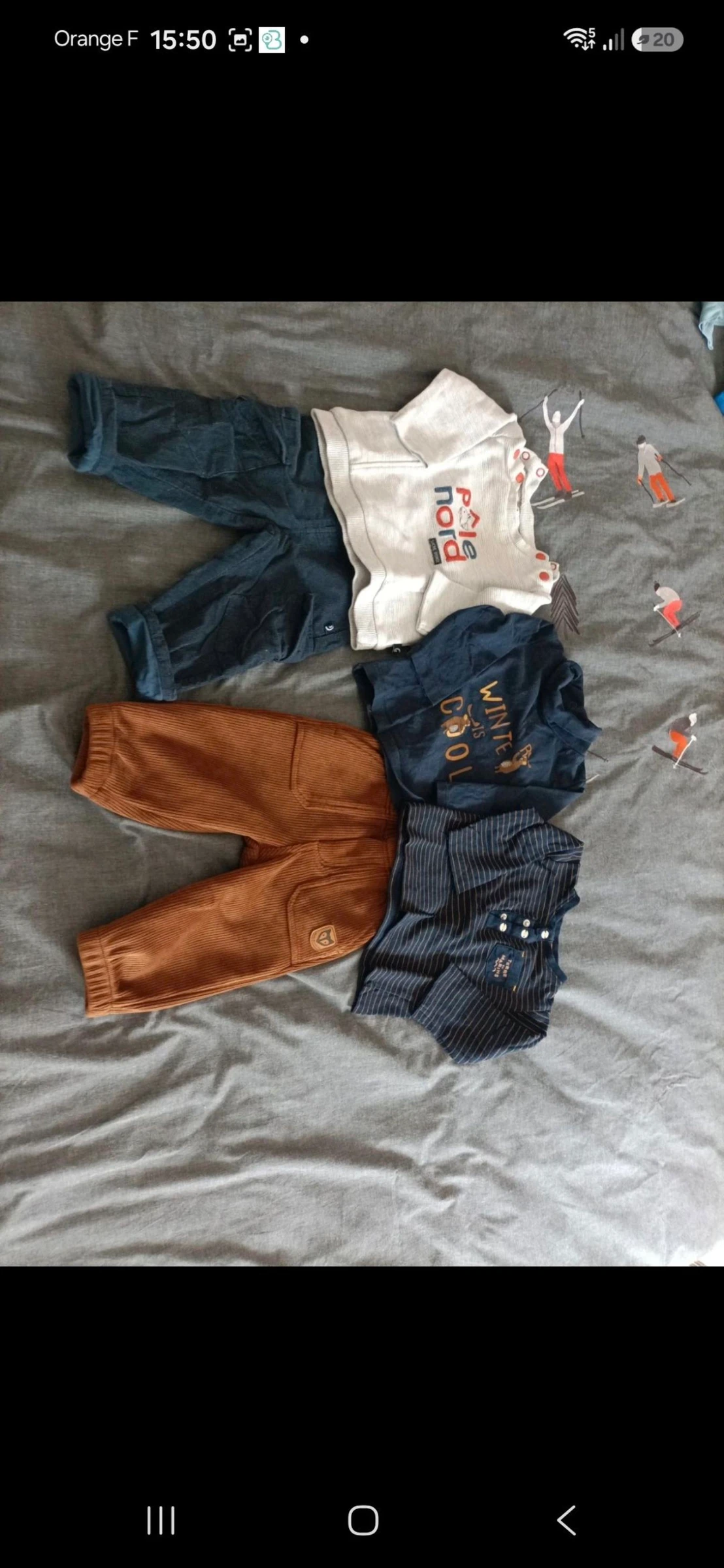 Lot 2 tenues bébé garçon 6 mois